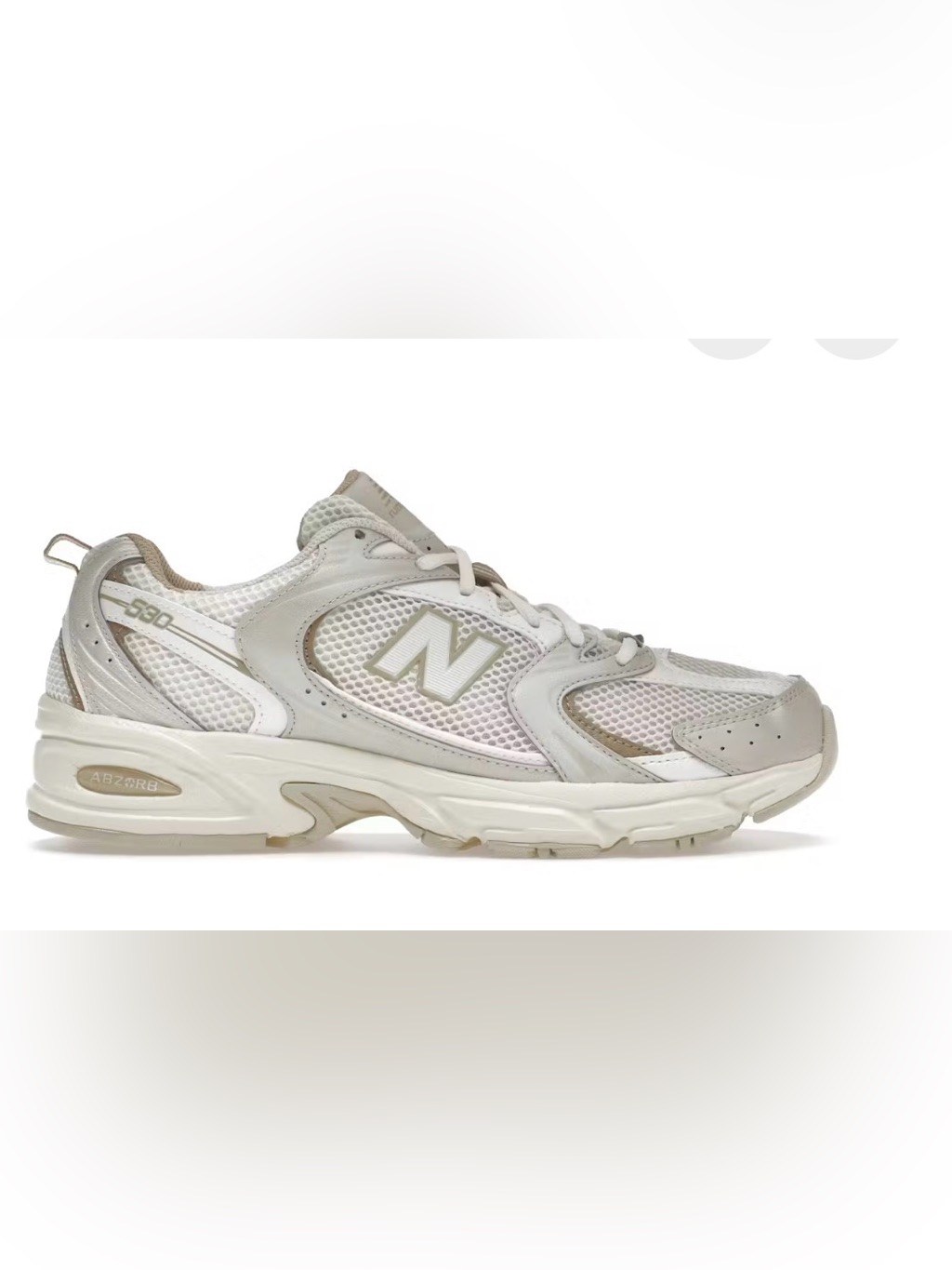 New Balance 530 Beige Angora Women's Cream And Light Taupe Mesh Sneakers